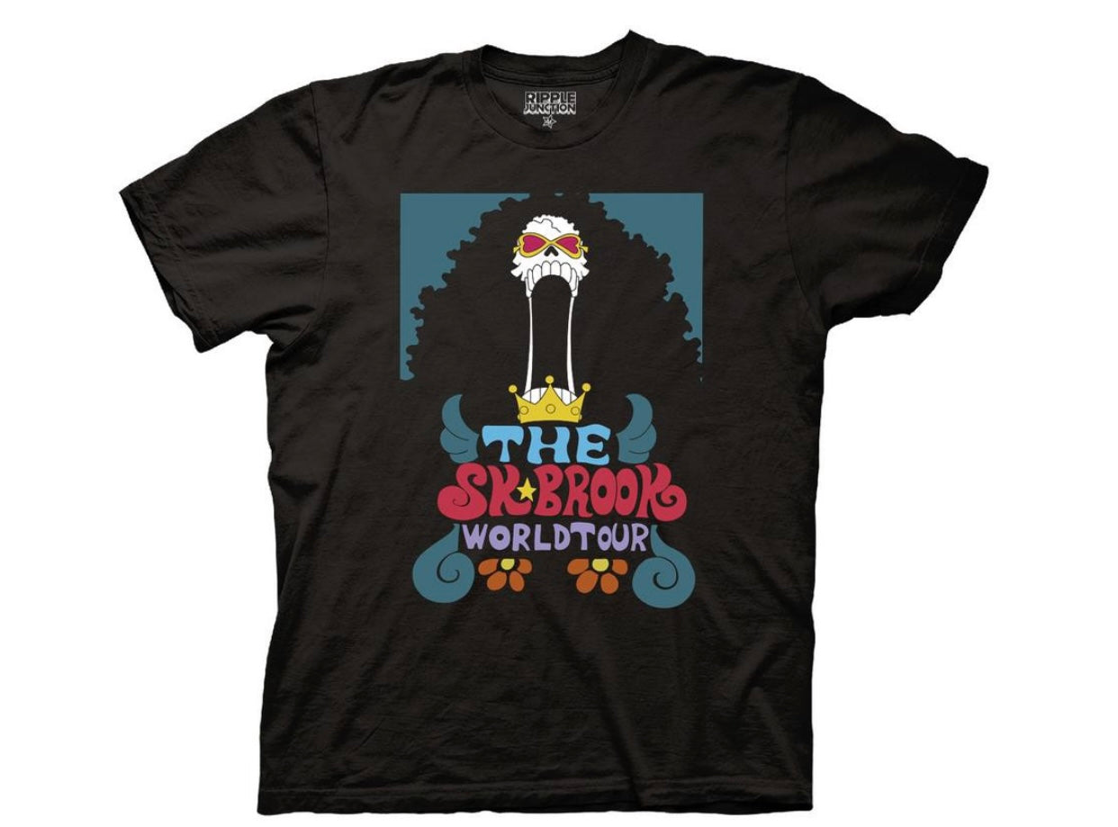 One Piece Brook World Tour Crew T-Shirt - Otaku Haven LLC