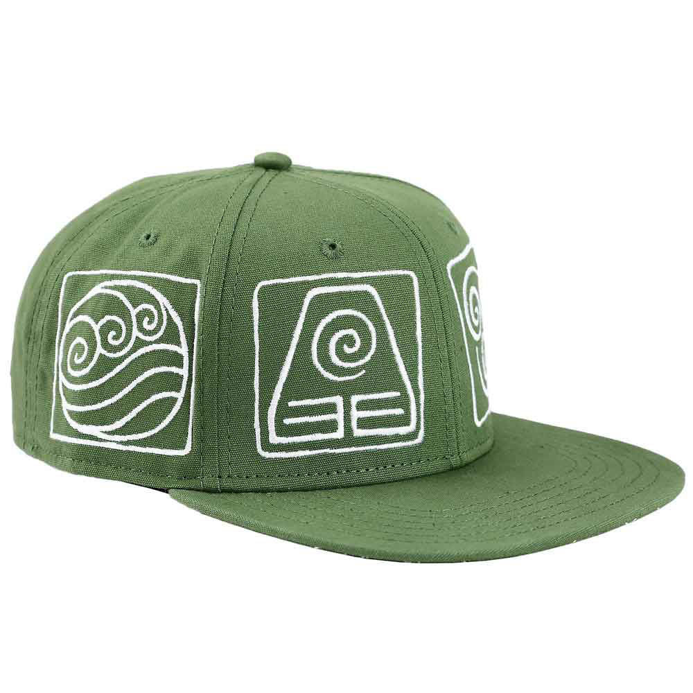 AVATAR THE LAST AIRBENDER ELEMENTAL SYMBOLS FLAT BILL SNAPBACK